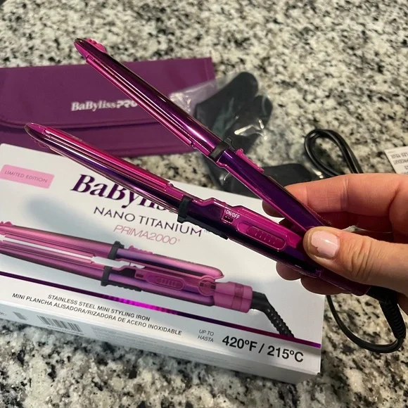 BaBylissPRO Nano Titanium Prima2000 Flat Iron Mini LIMITED Edition - Picture 9 of 9